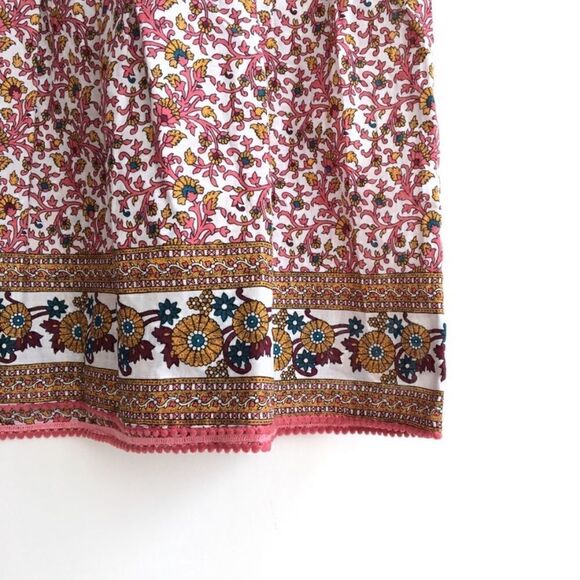 LOFT Beach Peasant Boho Floral Pom Pom Dress Coverup Size Small - Picture 4 of 6